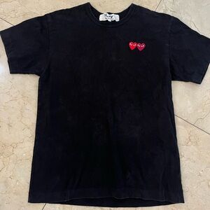 Comme des Garçons Play black cotton t-shirt